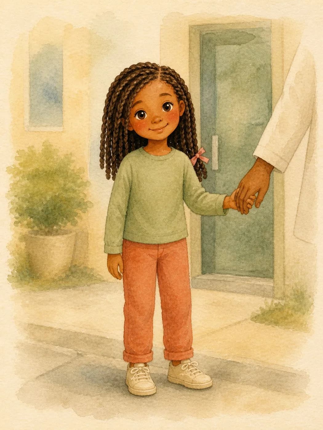 I Am Going to the Doctor, illustration for page 1