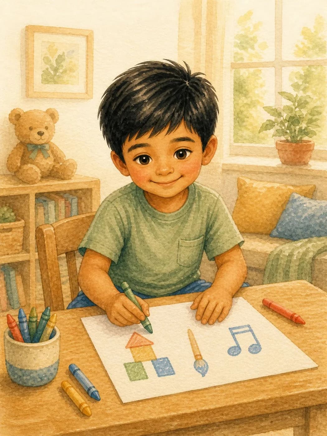 Planning a Playdate, illustration for page 2