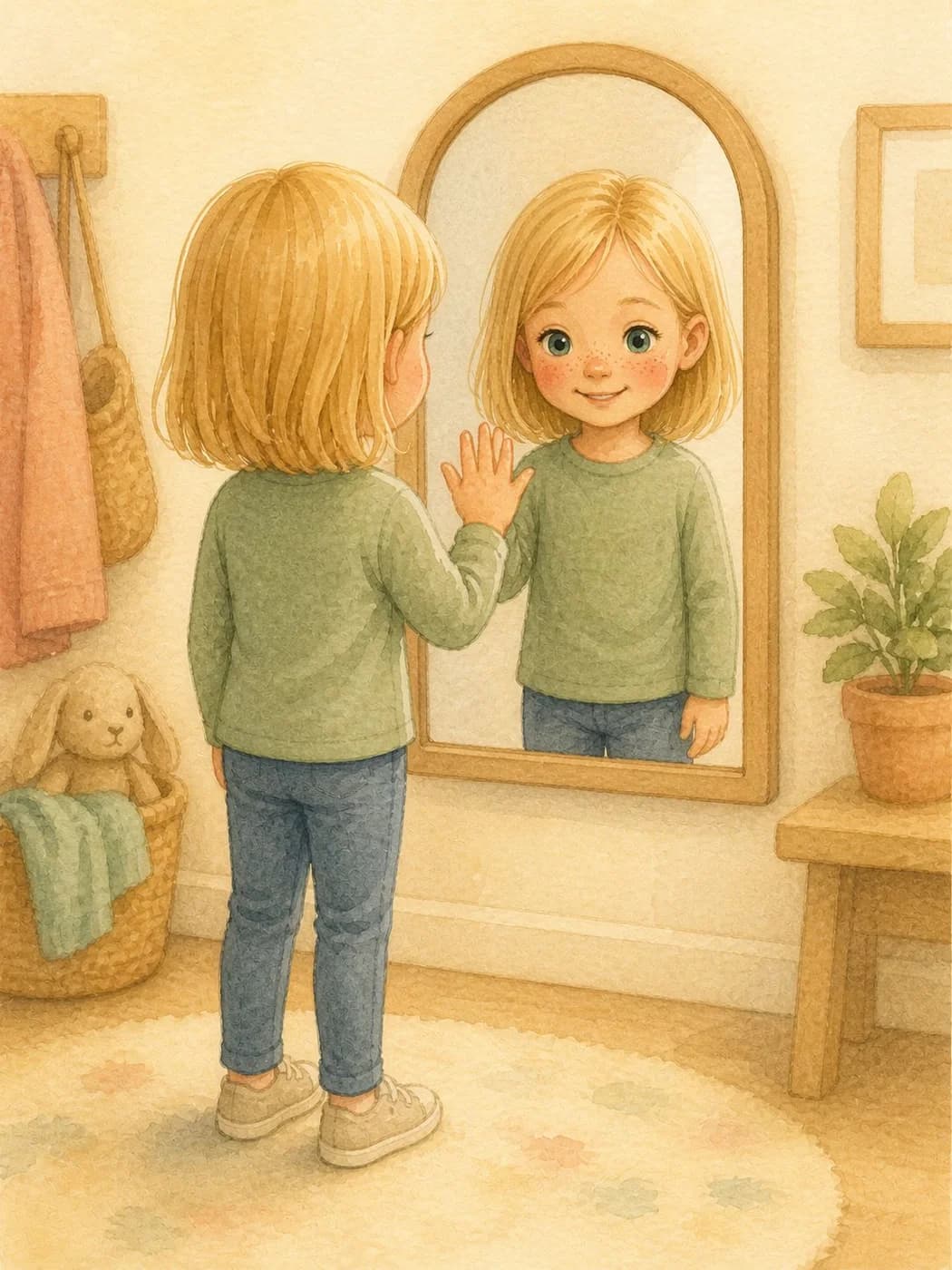 Saying Hi, illustration for page 1