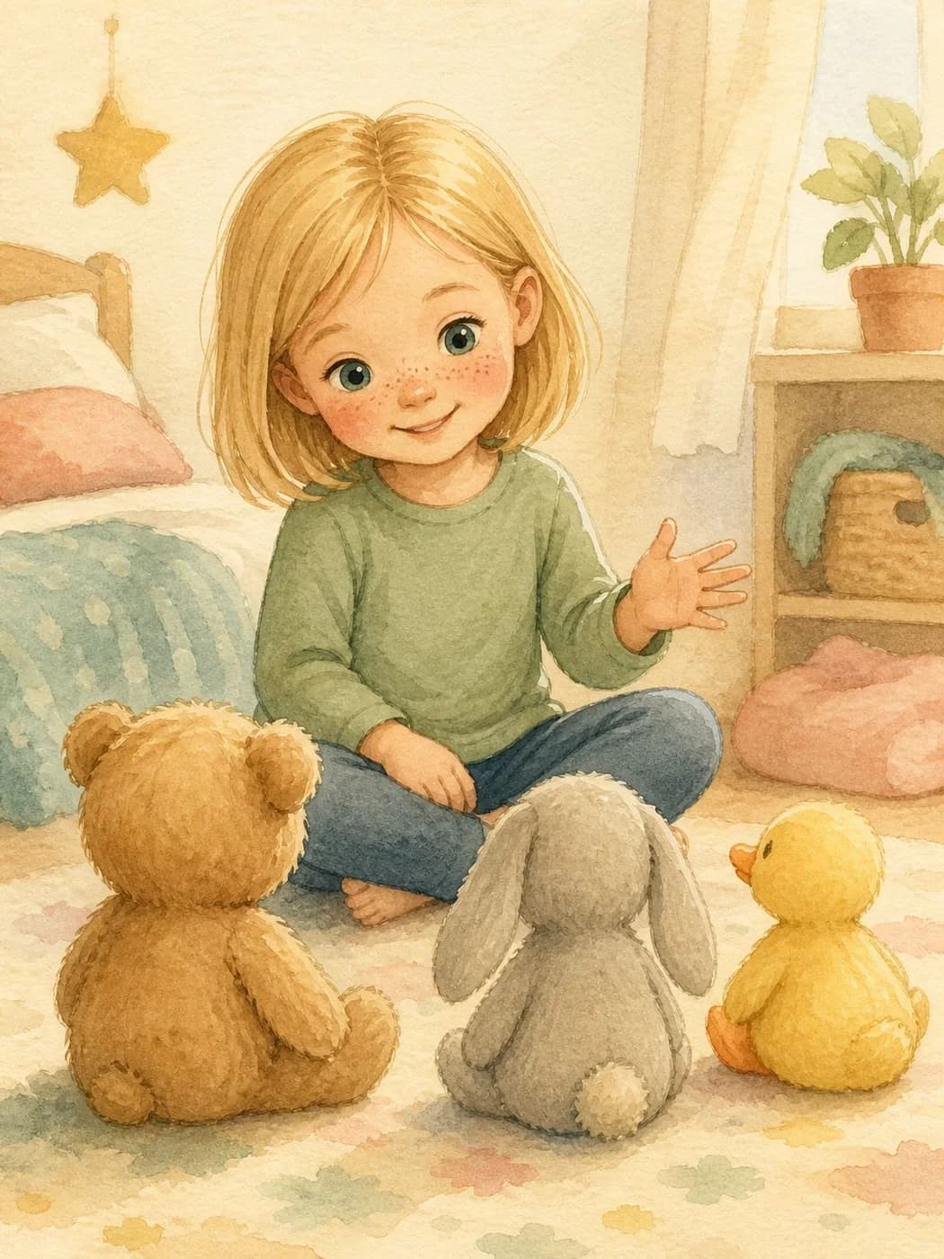 Saying Hi, illustration for page 3